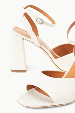 BRIDE STAUD Bridal Accessories- SOLANGE HEEL GROSGRAIN WHITE