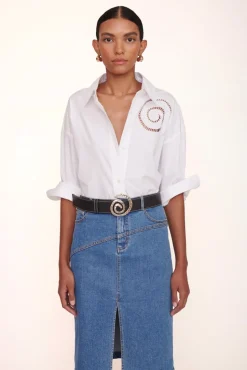 HANDBAGS STAUD - SWIRL BUCKLE BELT BLACK