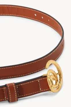 HANDBAGS STAUD - SWIRL BUCKLE BELT TAN