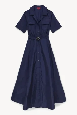 CLOTHING STAUD - SWIRL SHIRT DRESS NAVY