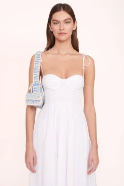 HANDBAGS STAUD - TOMMY BEADED BAG LIGHT BLUE CREAM