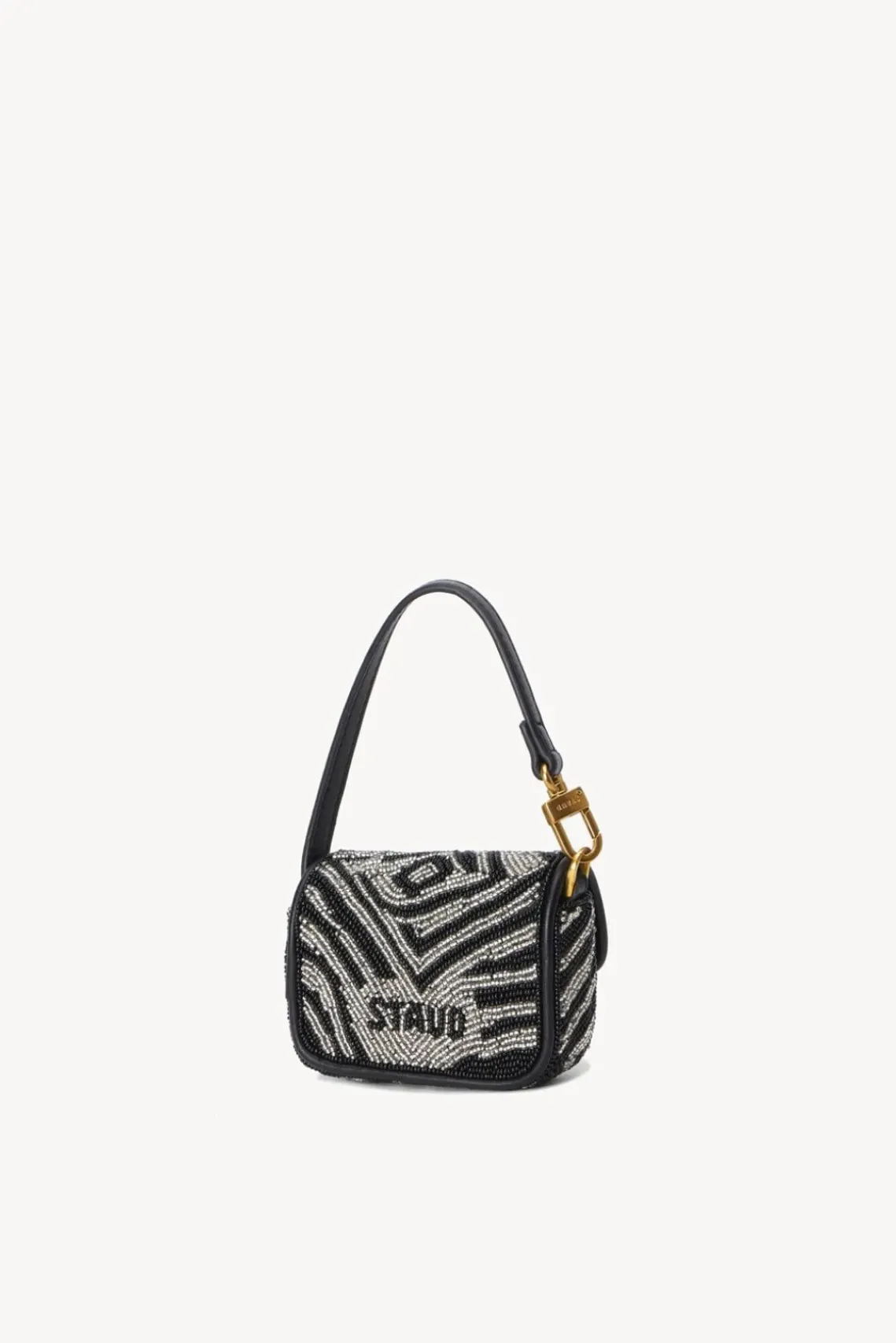 HANDBAGS STAUD - TOMMY TINY BEADED BAG BLACK WHITE