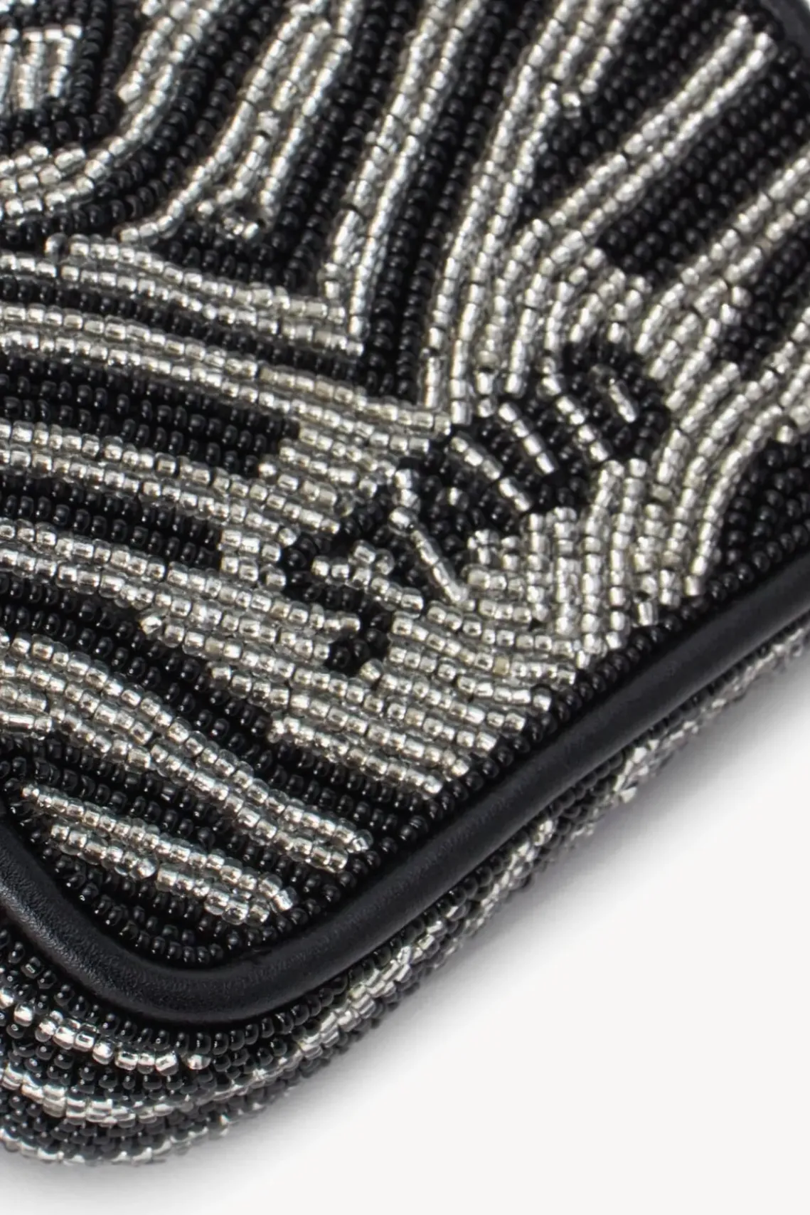 HANDBAGS STAUD - TOMMY TINY BEADED BAG BLACK WHITE