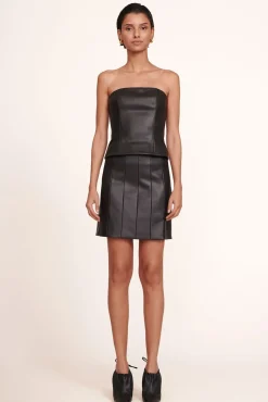 CLOTHING STAUD - TRACING TOP BLACK VEGAN LEATHER