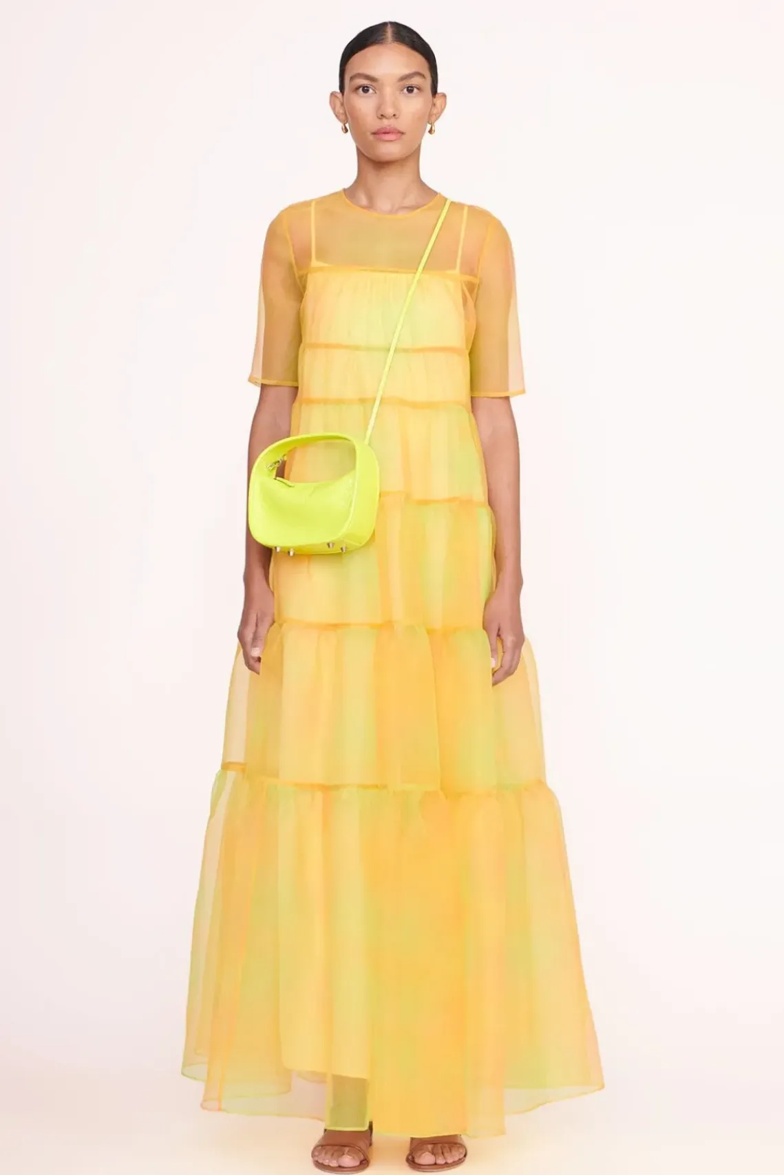 HANDBAGS STAUD - VENICE CROSSBODY PATENT CITRON