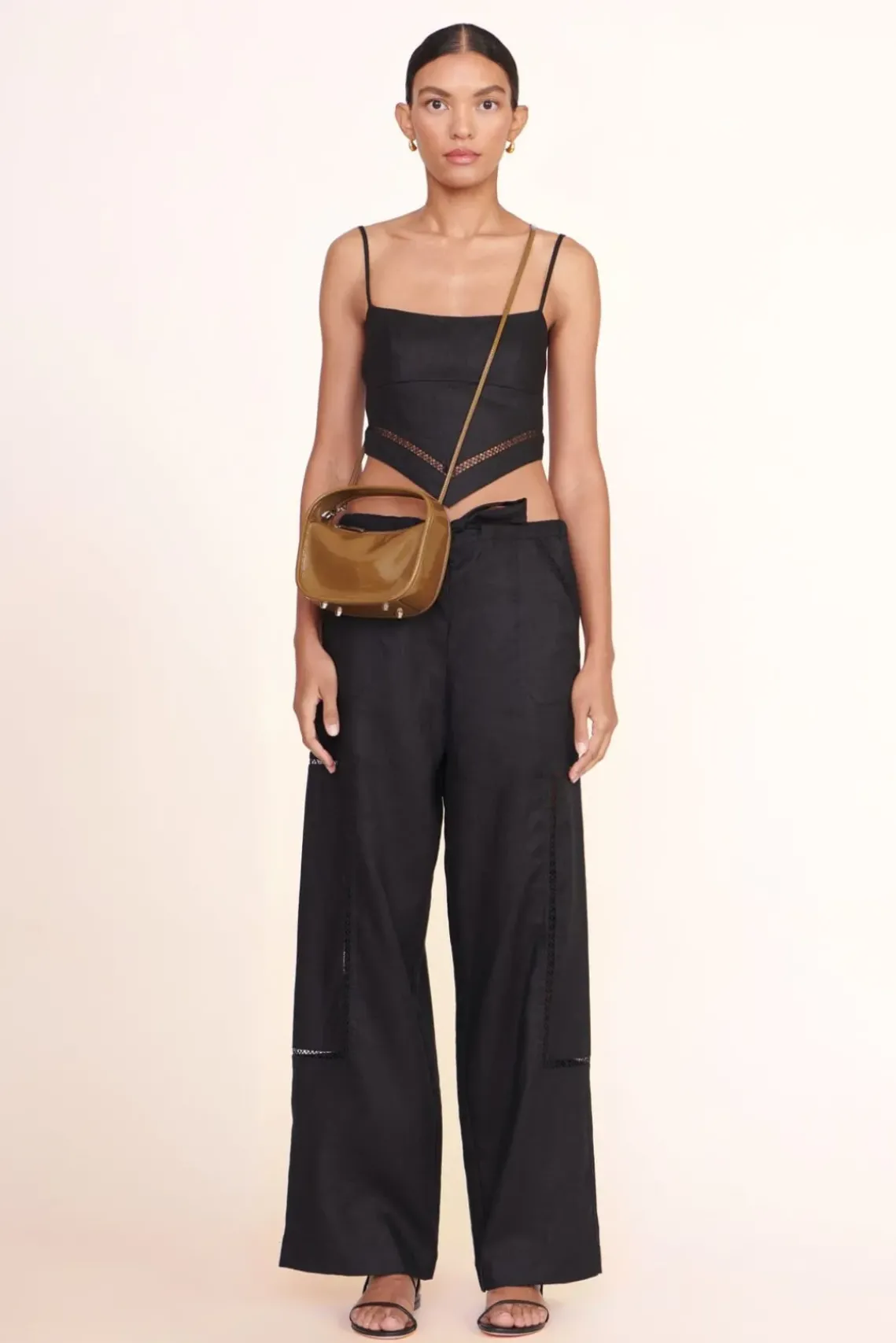 HANDBAGS STAUD - VENICE CROSSBODY PATENT ROSEMARY