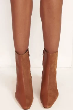 SHOES STAUD - WALLY SPLIT ANKLE BOOT TAN