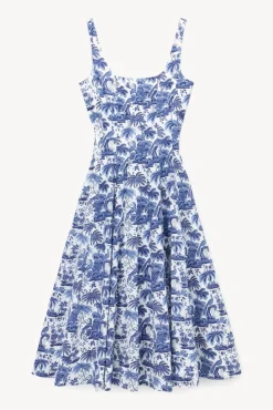 CLOTHING STAUD - WELLS DRESS CHINA BLUE TOILE