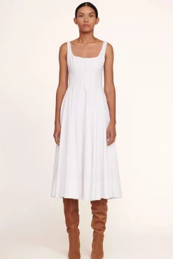 CLOTHING STAUD - WELLS DRESS WHITE