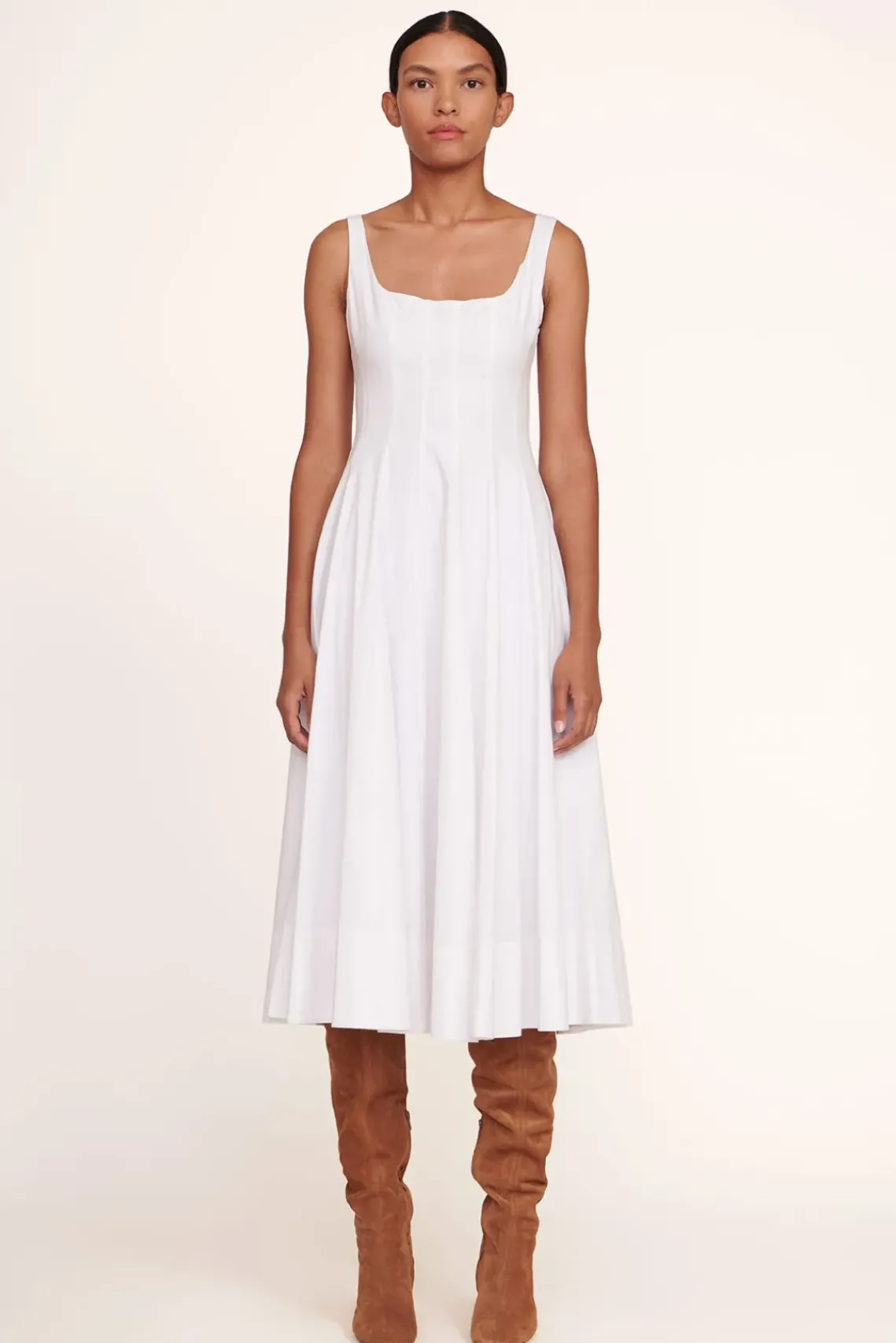 CLOTHING STAUD - WELLS DRESS WHITE