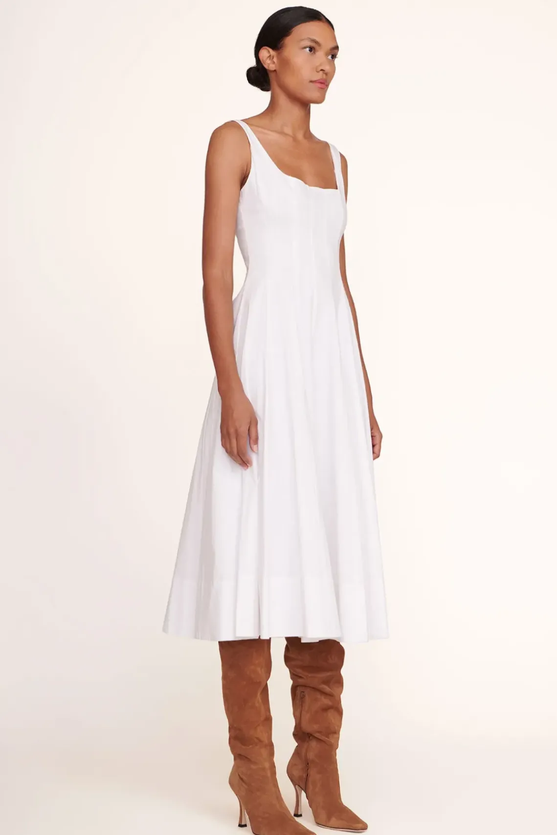 CLOTHING STAUD - WELLS DRESS WHITE