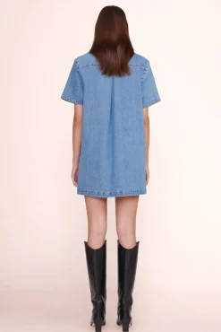 CLOTHING STAUD - WITCH DRESS MEDIUM WASH/BLACK MEDIUM WASH/BLACK