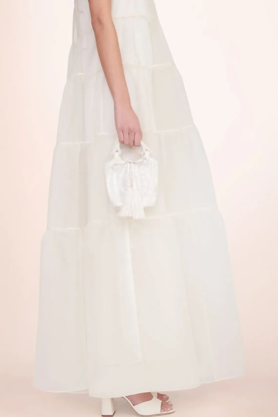 BRIDE STAUD Bridal Accessories- ZOE BEADED BAG CREAM SWIRL