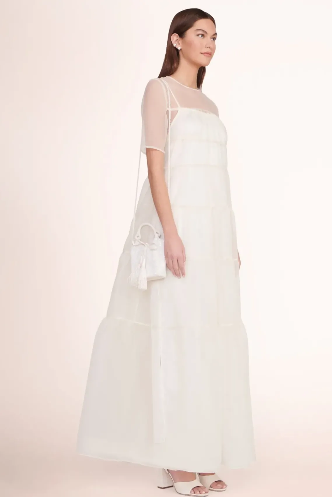 BRIDE STAUD Bridal Accessories- ZOE BEADED BAG CREAM SWIRL