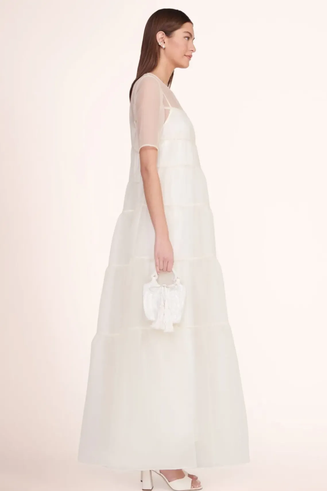 BRIDE STAUD Bridal Accessories- ZOE BEADED BAG CREAM SWIRL