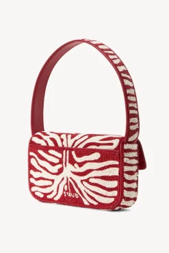 HANDBAGS STAUD -TOMMY BEADED BAG - SCARLET WHITE