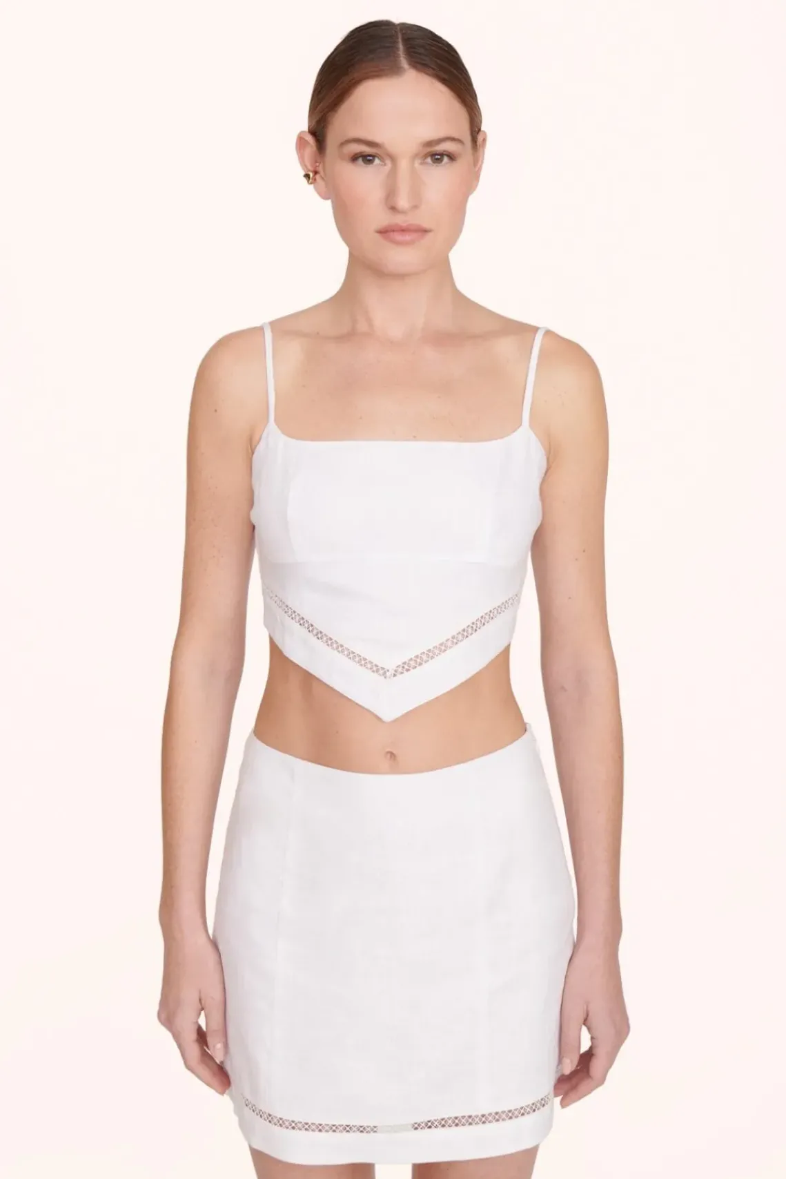 CLOTHING STAUD -TORI SKIRT - WHITE