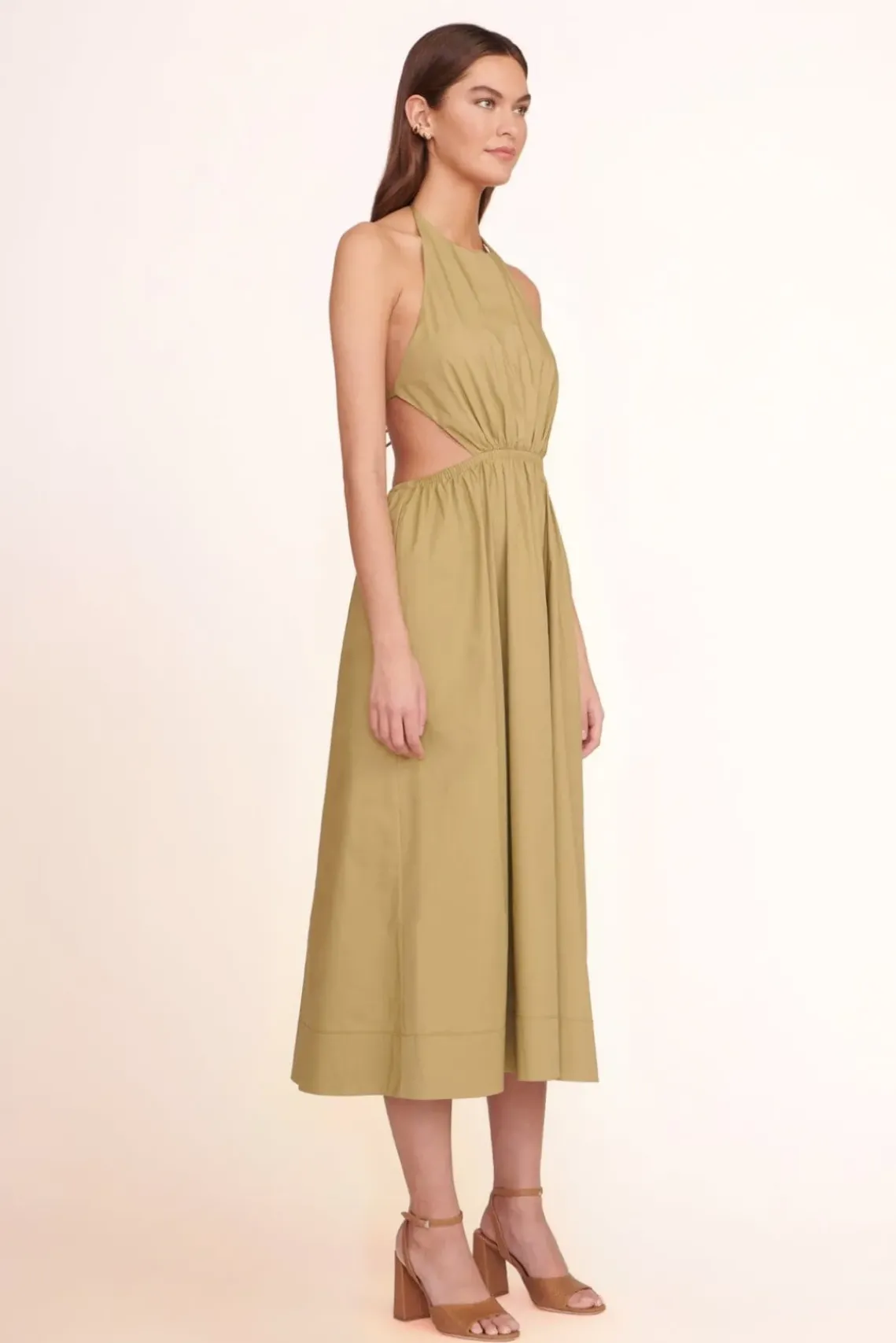 CLOTHING STAUD -VANESSA DRESS - KHAKI
