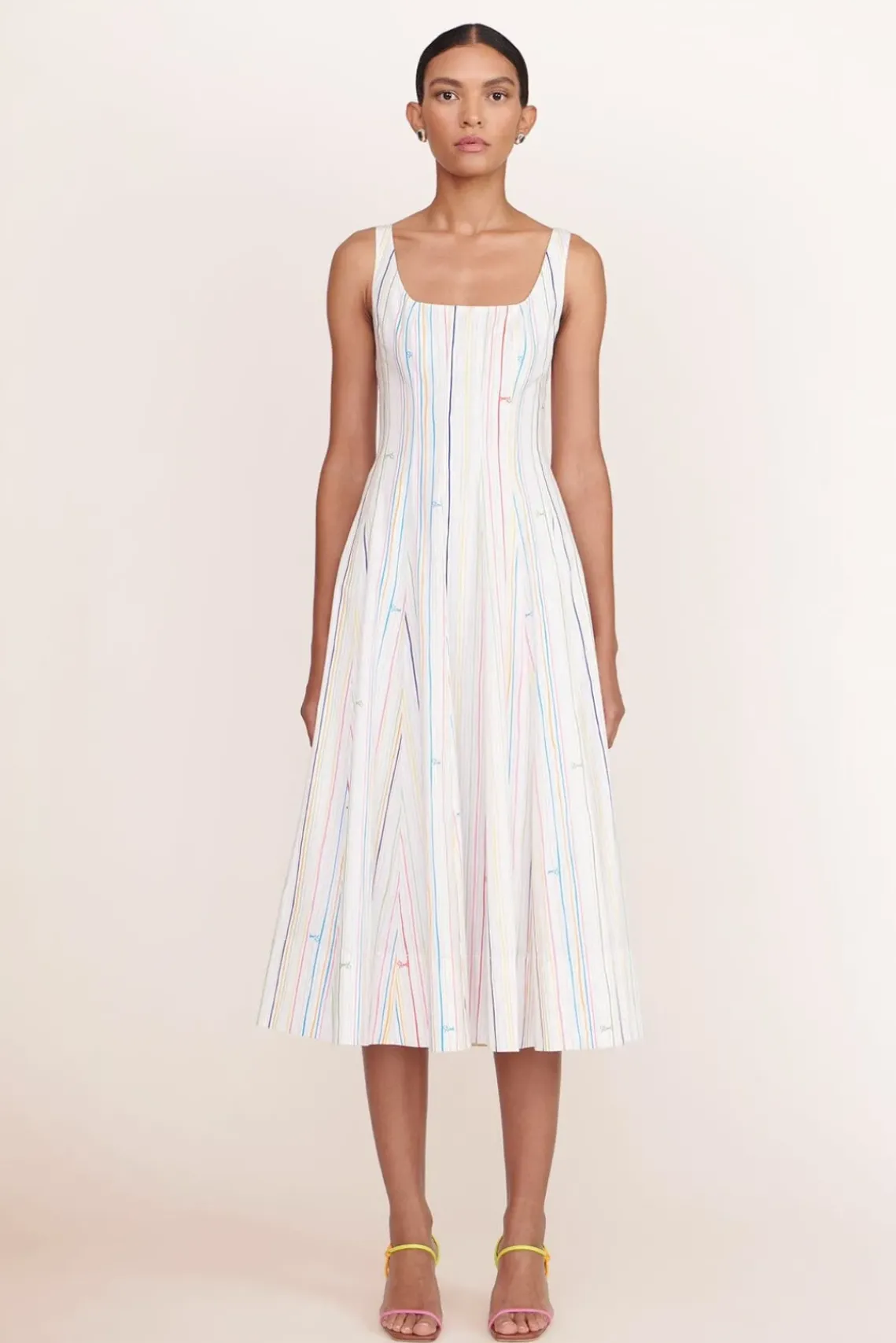 CLOTHING STAUD -WELLS DRESS - MULTI STRIPE