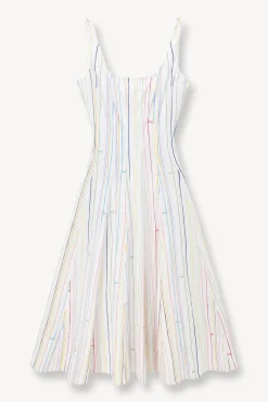 CLOTHING STAUD -WELLS DRESS - MULTI STRIPE